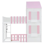 Full Over Full House Bunk Bed Space-Saving Bedroom Furniture