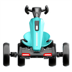 12V Electric Kids Pedal Go Kart, Light Blue