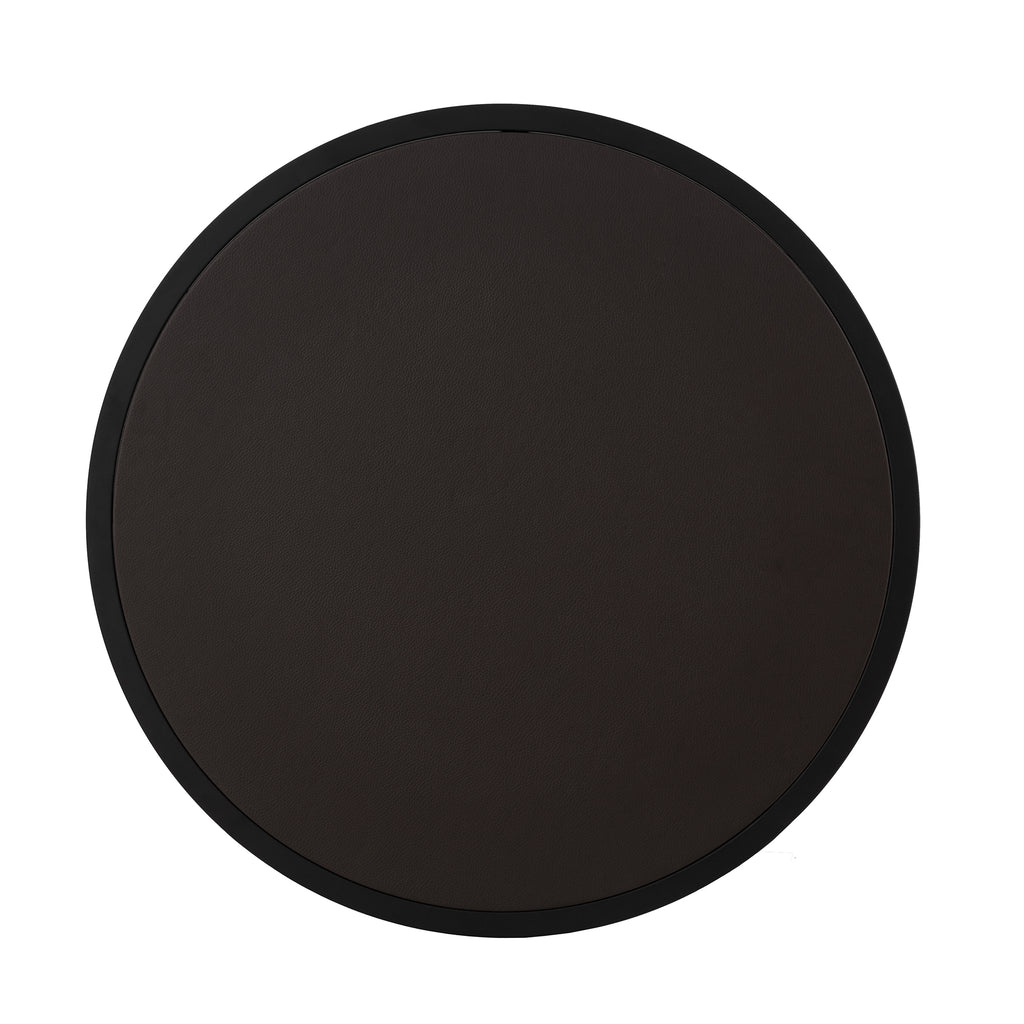 Modern Faux Leather Nesting Round Coffee Table