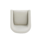 Anna Round Vegan Leather Armchair in Stone
