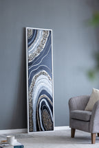 Elongated Landscape Rectangle Framed Oil Painting