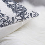 Gothic Damask Skull Throw Pillow