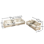 Velvet Modular Sofa Set - Two-Seater & Three-Seater