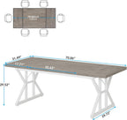 71" Farmhouse Dining Table for 6