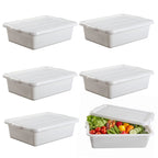 6-Pack Commercial Meat Tubs with Lids