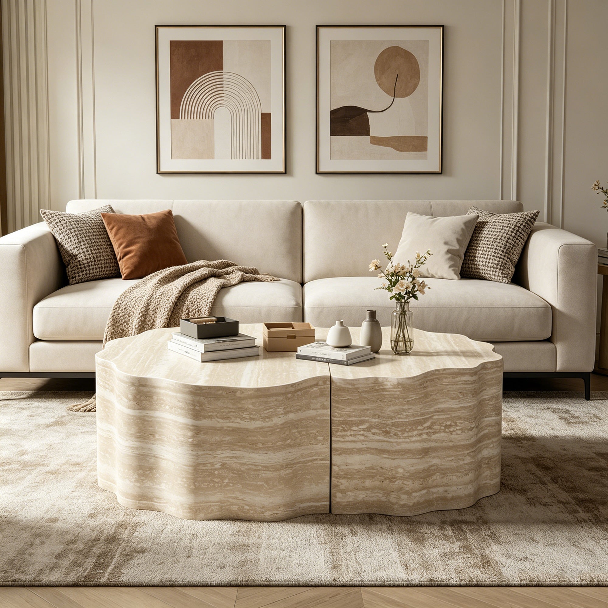 Round Coffee Tables Side Table Set of 2