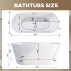 59" Acrylic Freestanding Bathtub