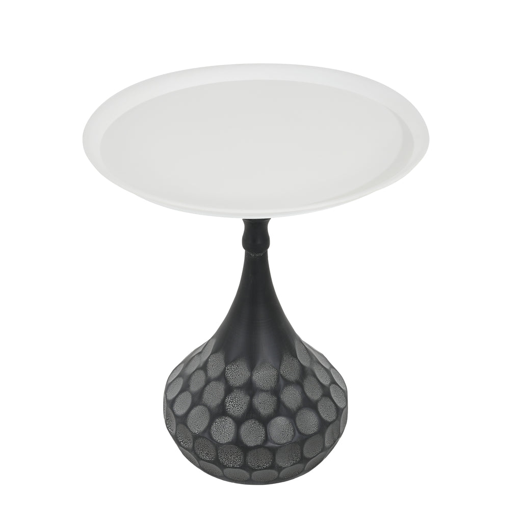Accent Metal Coffee Table, Pedestal Table for Living Room