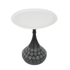 Accent Metal Coffee Table, Pedestal Table for Living Room
