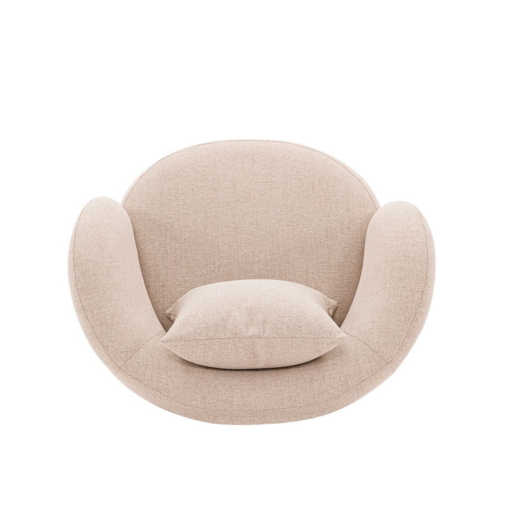 Siri Upholstered Lounge Chair in Wheat