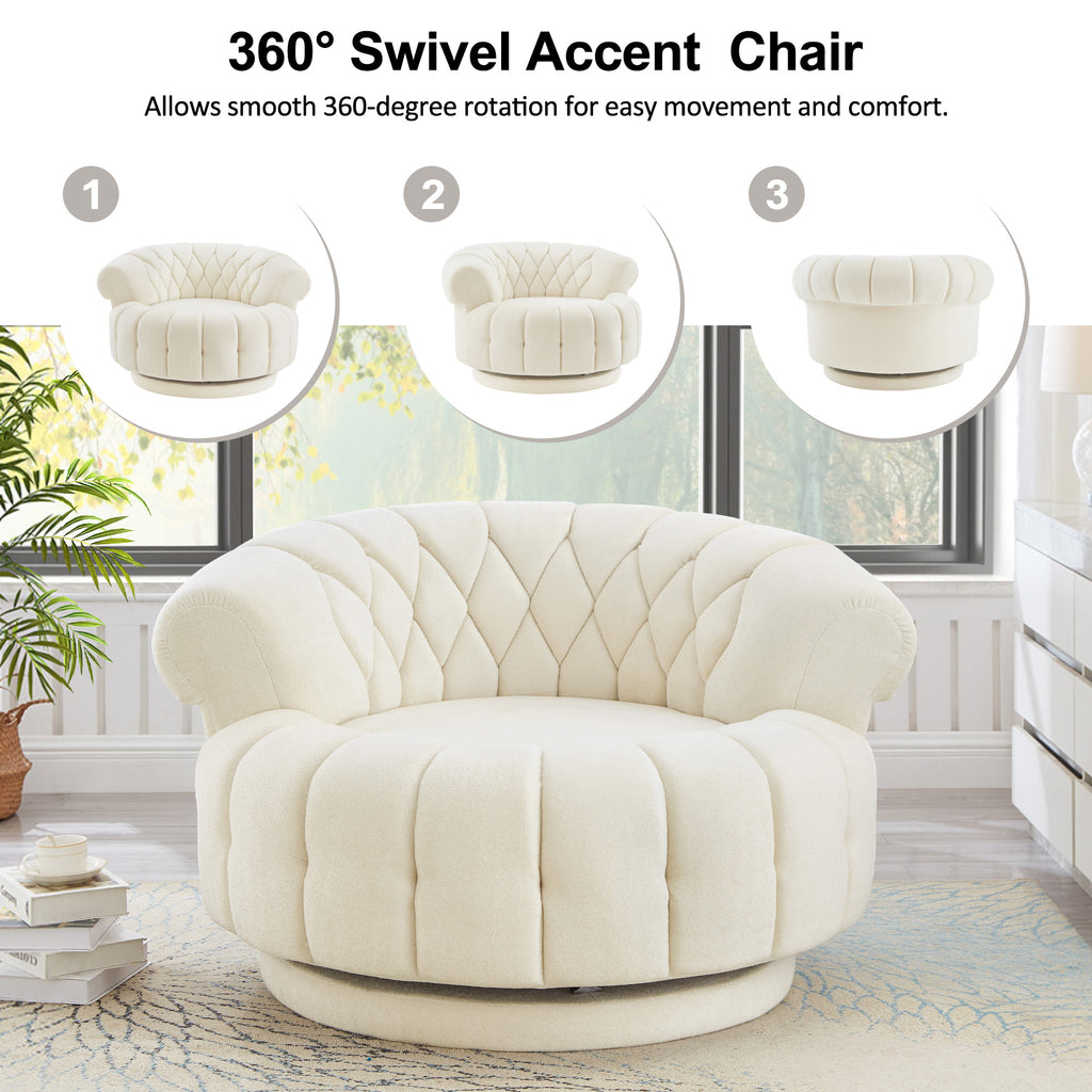 360° Swivel Chenille Accent Chair