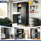 Metal Storage Cabinet with Drawer - Heavy Duty Garage Cabinet