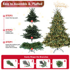 7FT Full-Shape Christmas Tree with 750 UL Lights