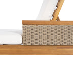 Solid Acacia Wood Sun Chaise Lounger