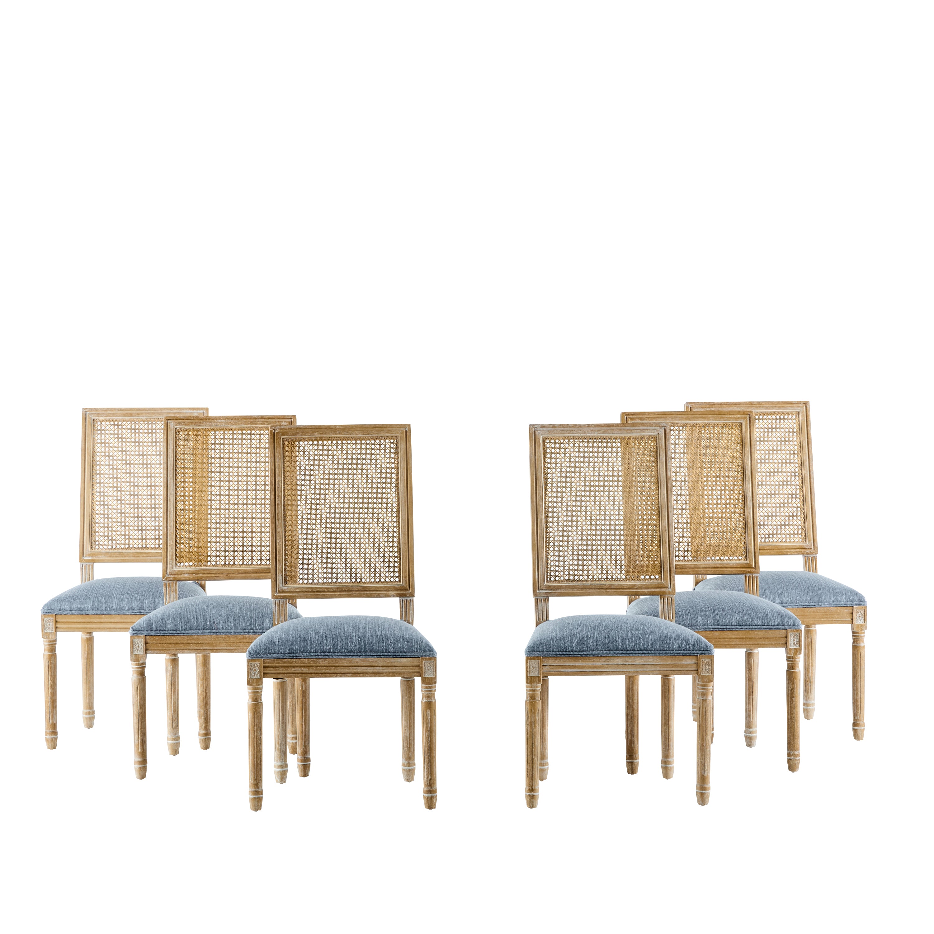Set of 6 French Country Dining Chairs