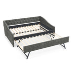 Full Size Daybed with USB Charging & Twin Size Pull-out Bed