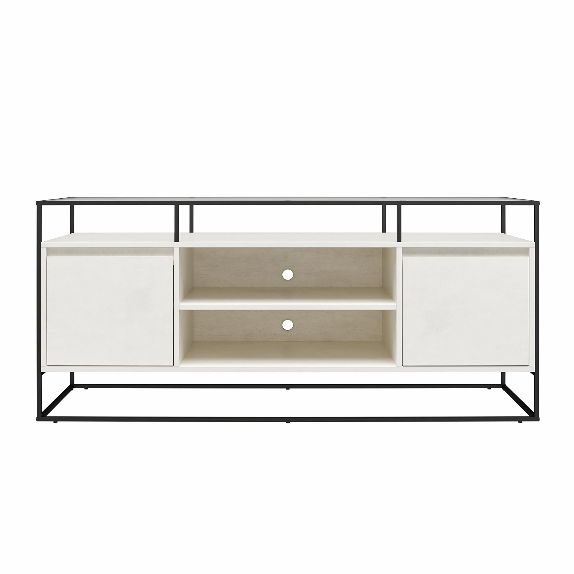 Camley Media Console TV Stand in White
