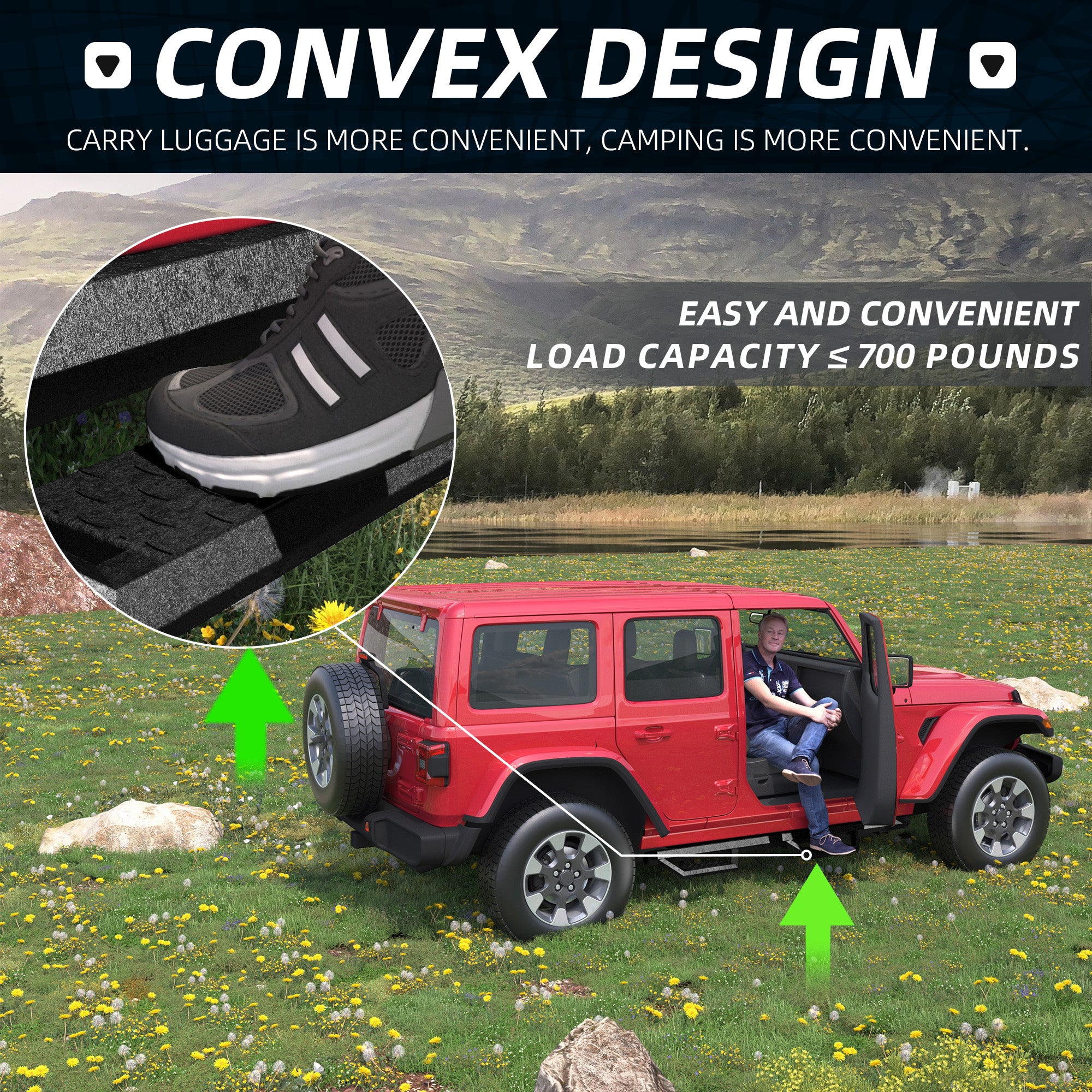 Running Boards Side Steps For 2018-2026 Jeep Wrangler JL
