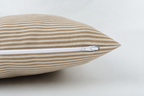 4 Pack Outdoor Pillow Covers - Beige Cabana Striped