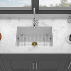 27"x19"x10" Undermount Single Bowl Fireclay Kitchen Sink