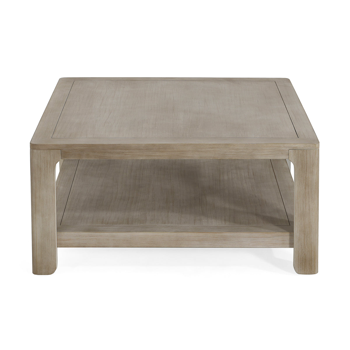 Square Coffee Table With Storage, Light Ash, 34-Inch