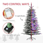 HOMCOM 6.5 ft Pre-Lit Mountain Pine Artificial Christmas Tree