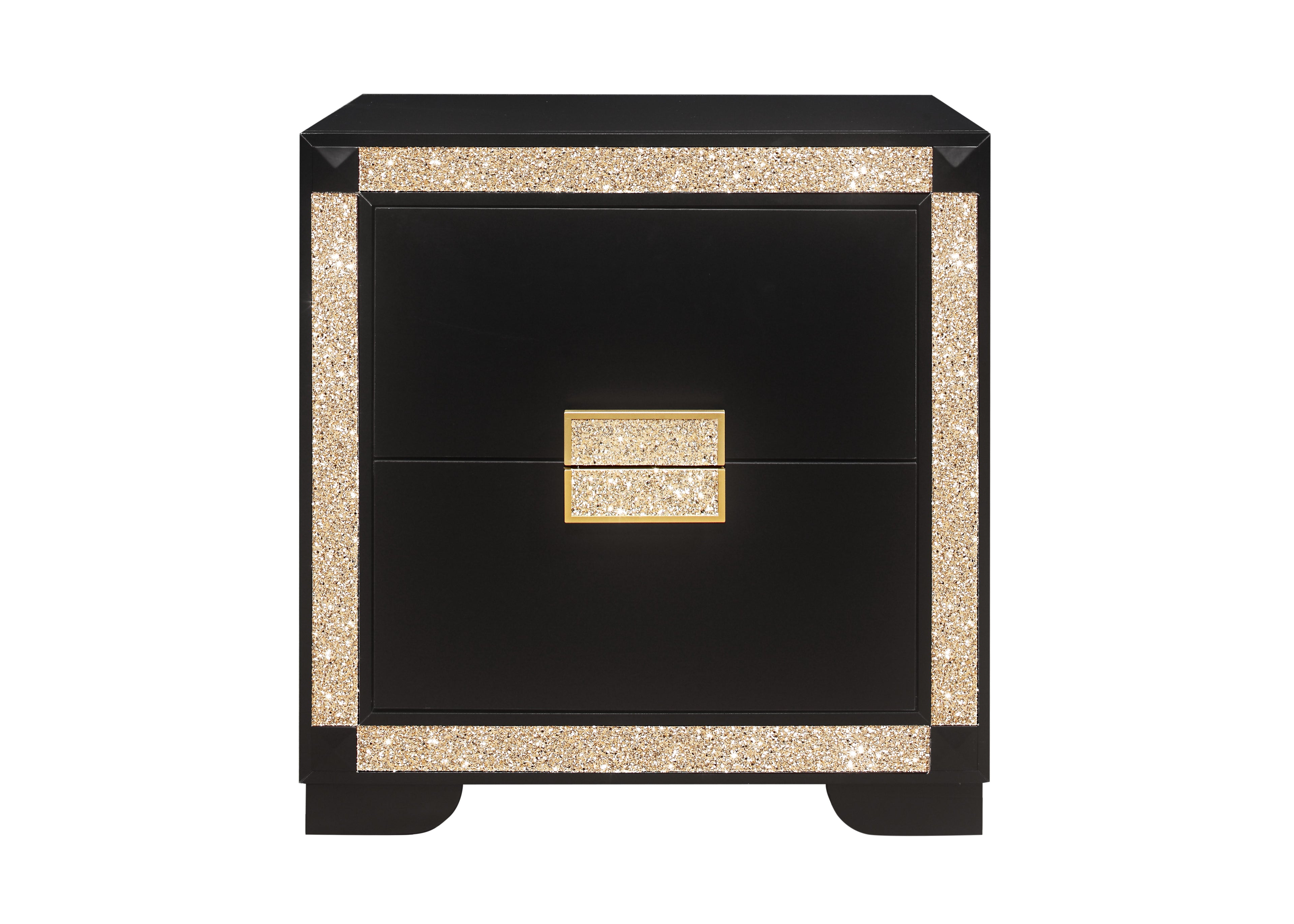 Lively Black/Gold Nightstand