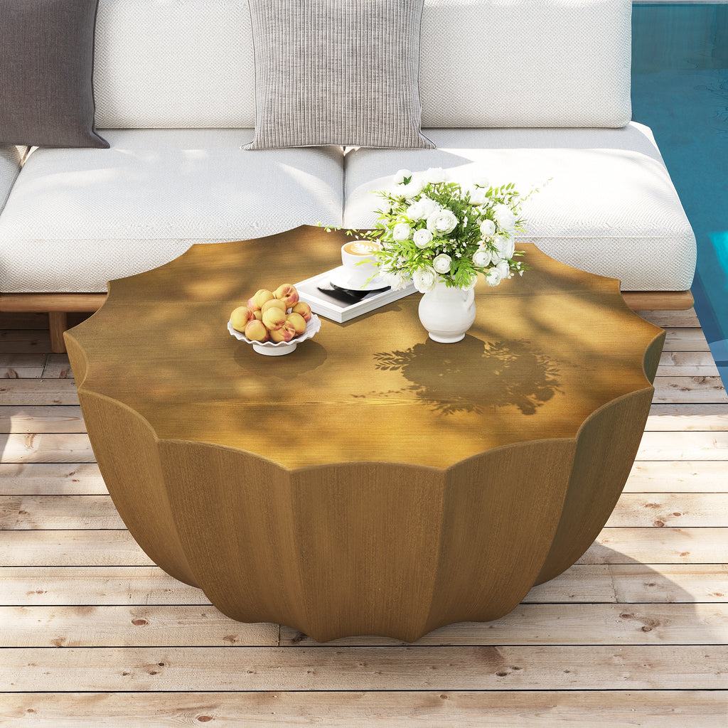 35.43" Modern Outdoor and Indoor Waterproof Coffee Table