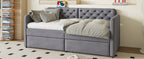 Twin Size Upholstered Daybed with Storage Drawers