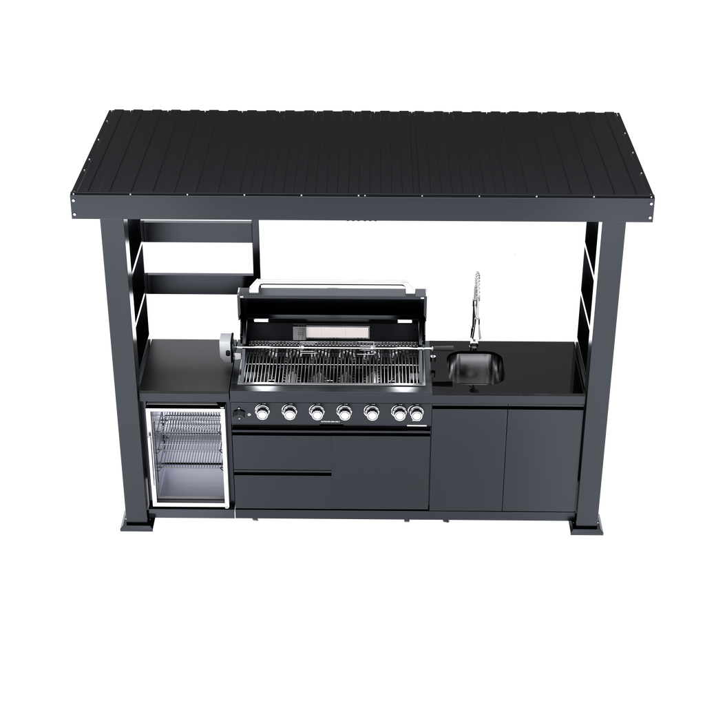 108-Inch 6-Burner Deluxe Stainless Steel Gas Outdoor Kitchen Grill