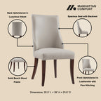Connie Wood Vegan Leather and Velvet Dining Chair