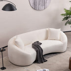 3+1+1, 93.31" Minimalist Curved Sofa, 3 Seater