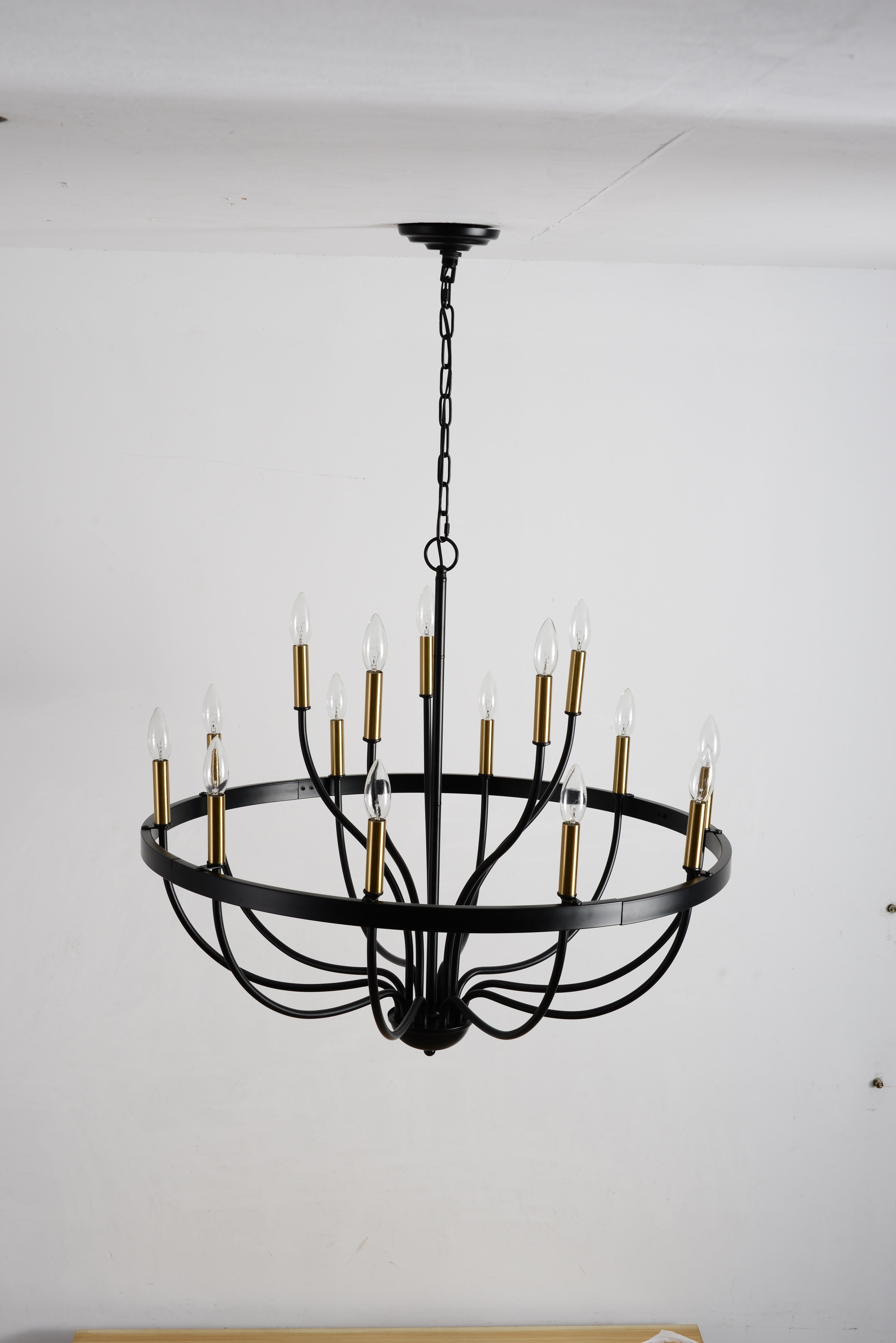 18-Light Chandelier Industrial Iron Candle Chandelier