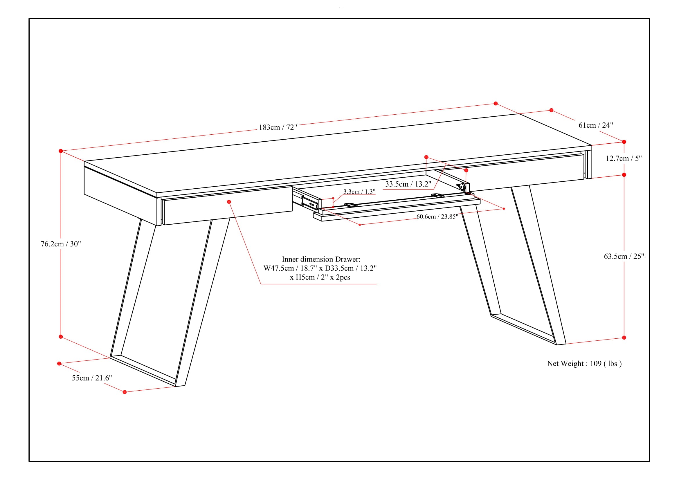 Lowry Large Desk