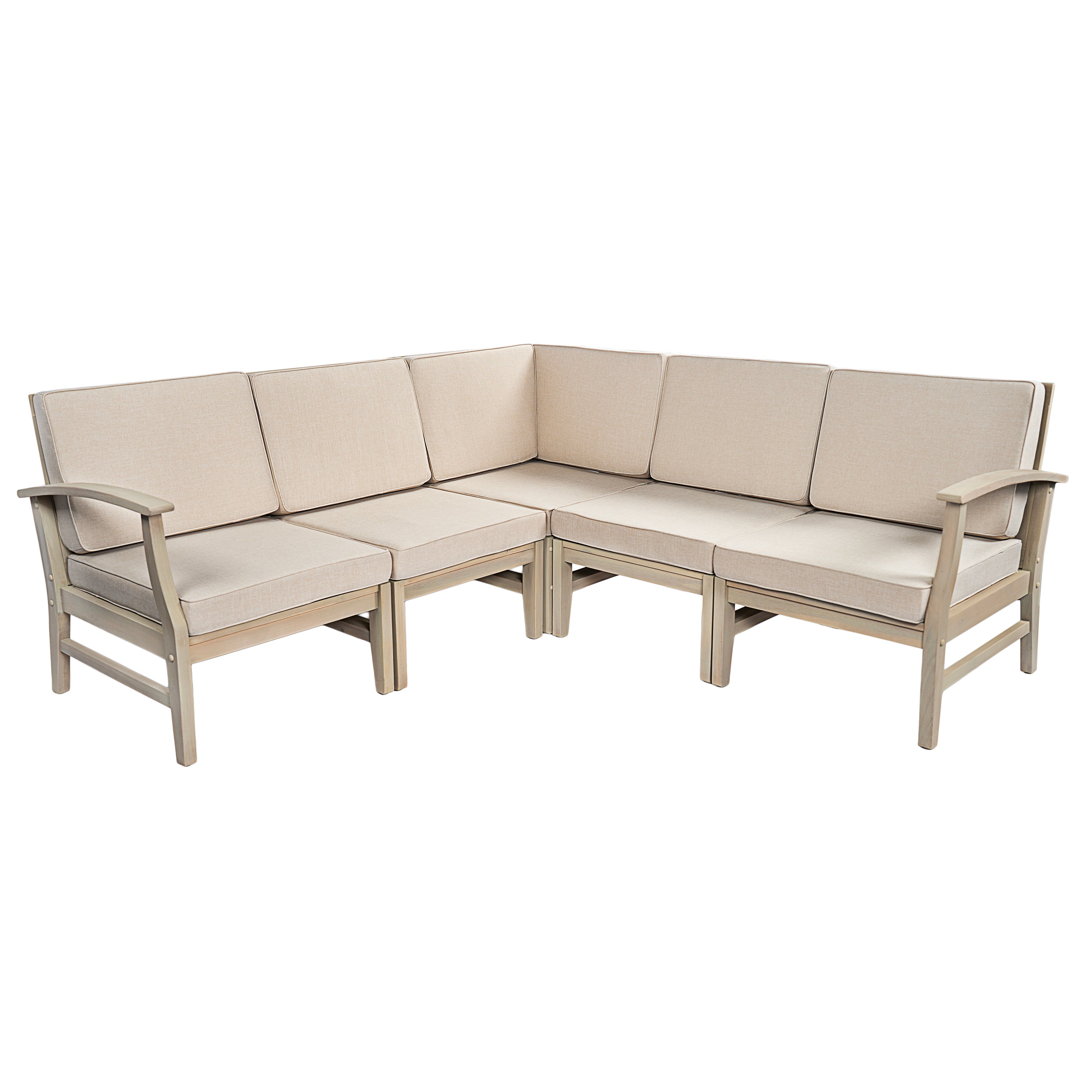 Perla 5-Pcs Sofa Set Acacia Wood