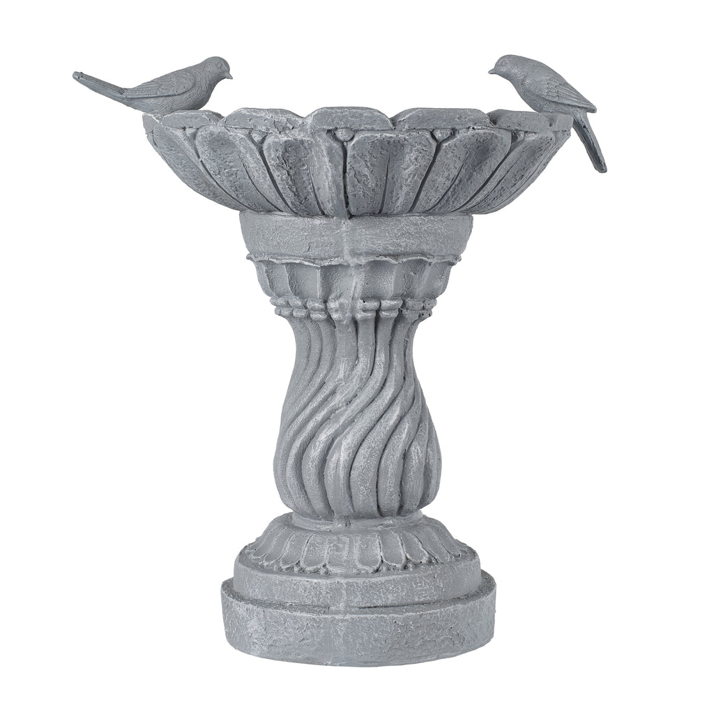 16.54" Garden Bird Bath Statue, Magnesium Oxide