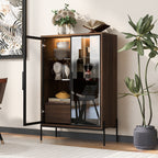 51.2'' Freestanding Display Cabinet with 2 Storage Drawers