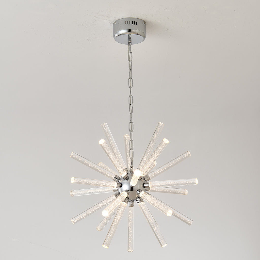 24-Light Bubble Pillar Chandelier