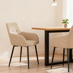 Beige Dining Chair 2-Piece Set