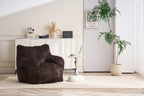 Soft Fluffy Corduroy Fabric Bean Bag Chair Filled With Memory Sponge