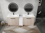 84 Inch Freestanding Bathroom Vanity with Ceramic Sink