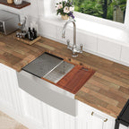 30 Farmhouse Sink Workstation - Stainless Steel Kitchen Sink