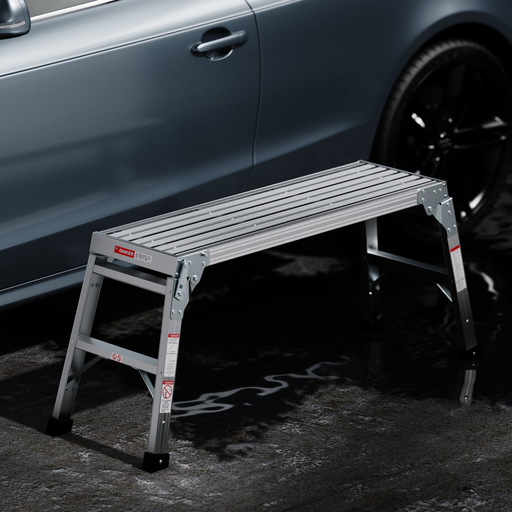 Portable Aluminum Work Platform Ladder