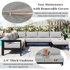 U-Style U-Shaped Outdoor Sectional Sofa Set