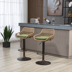 Modern Swivel Bar Stools Set of 2 Adjustable Counter Height Chairs