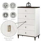 Carena 5-Piece Bedroom Set (E.King, Dresser, Chest, Mirror, Nightstand)