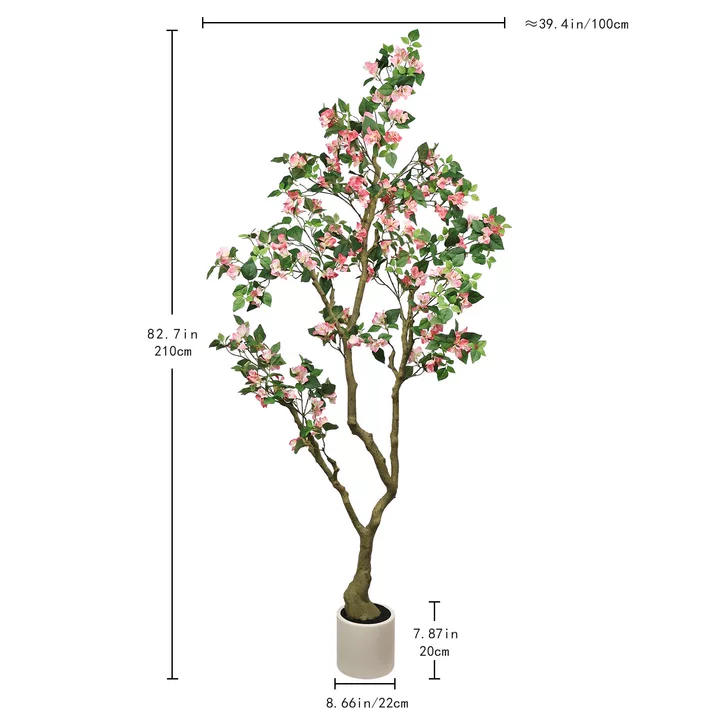 7FT Artificial Bougainvillea Tree with Realistic Flowers