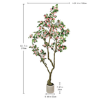 7FT Artificial Bougainvillea Tree with Realistic Flowers