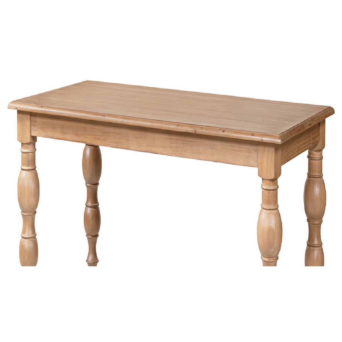 Rosalie 72-Inch Turned-Leg Dining Table, Natural Brown Pine