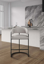 Augusta Metal Upholstered Counter Stool